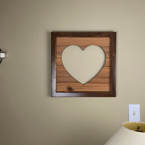 Rustic Heart in Negative Space | Modern Rustic - Picture 3 of 4